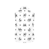 Cute french bulldog paw pattern Women's Padded Vest