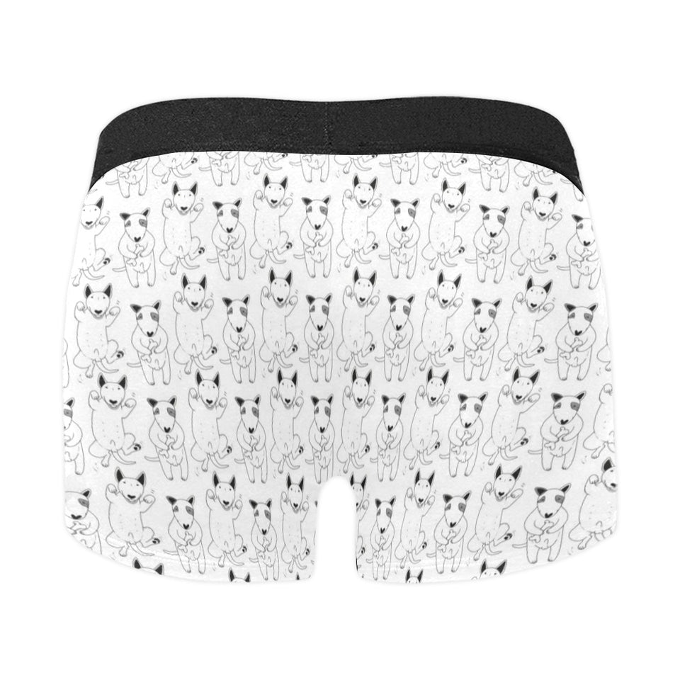 Bull Terrier Pattern Print Design 02 Men's All Over Print Boxer Briefs Men's Underwear