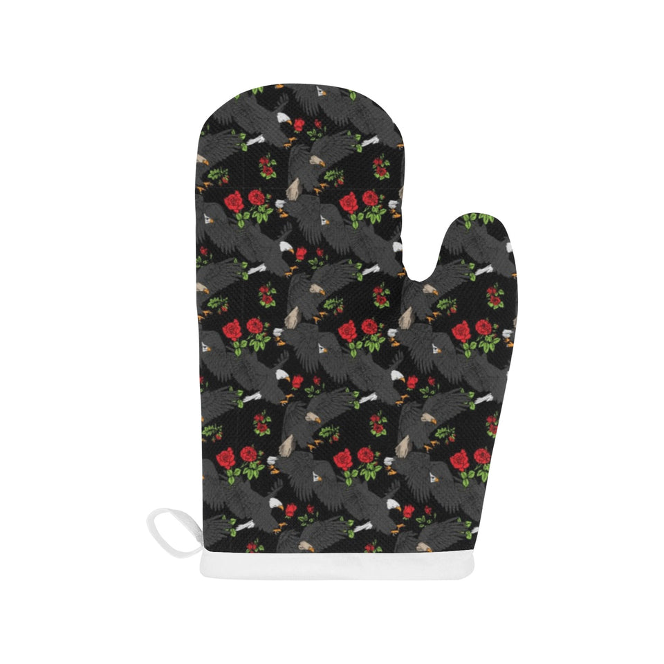 Eagle Pattern Print Design 04 Heat Resistant Oven Mitts