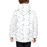 Bull Terrier Pattern Print Design 01 Kids' Boys' Girls' Padded Hooded Jacket