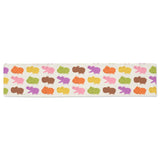 Hippopotamus Pattern Print Design 01 Table Runner
