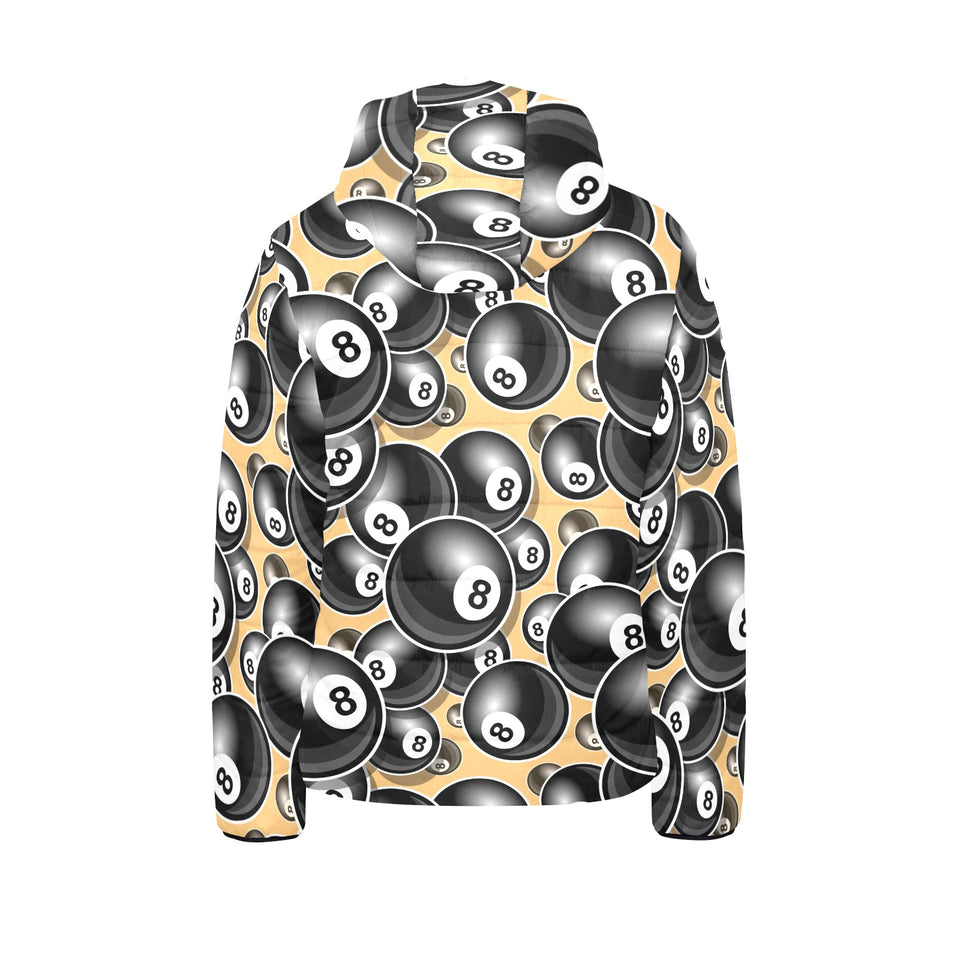 Billiard Ball Pattern Print Design 04 Kids' Boys' Girls' Padded Hooded Jacket