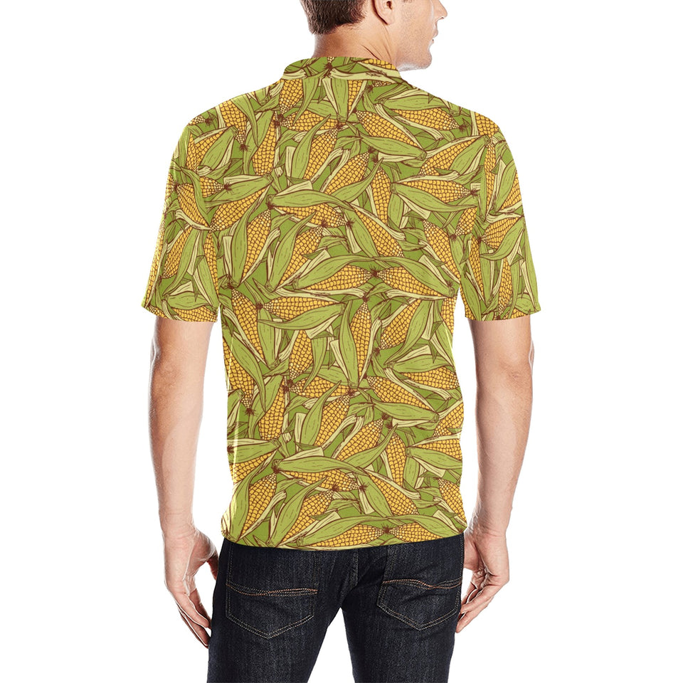 Corn Pattern Print Design 01 Men's All Over Print Polo Shirt