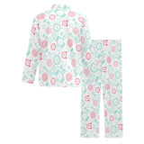 Clock time pattern blackground Men's Long Pajama Set