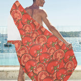 Red Tomato Pattern Beach Towel