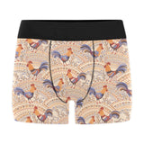 Cute rooster chicken cock floral ornament backgrou Men's All Over Print Boxer Briefs Men's Underwear