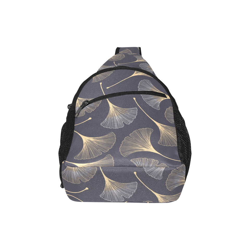 Gold ginkgo leaves All Over Print Chest Bag