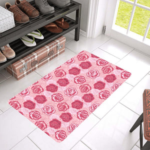 Rose Pattern Print Design 02 Doormat
