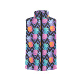 Pineapples pattern zigzag background Women's Padded Vest