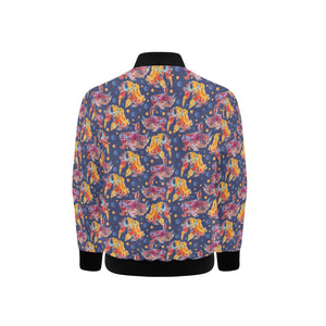 Goldfish Pattern Print Design 05 Kids' Boys' Girls' Bomber Jacket