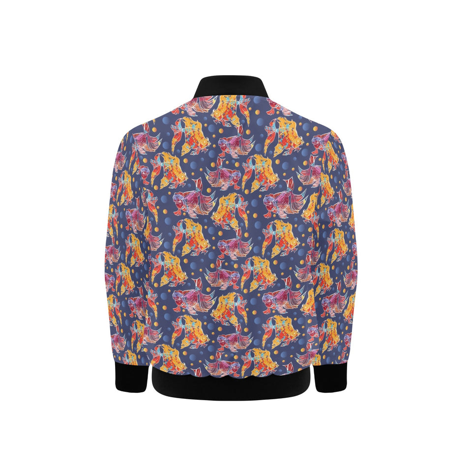 Goldfish Pattern Print Design 05 Kids' Boys' Girls' Bomber Jacket