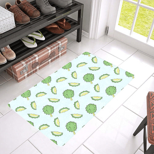 Durian pattern blue background Doormat