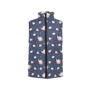 Tea pots Pattern Print Design 04 Men's Padded Vest