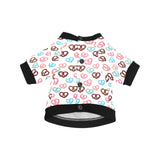 Pretzels Pattern Print Design 04 All Over Print Pet Dog Round Neck Fuzzy Shirt