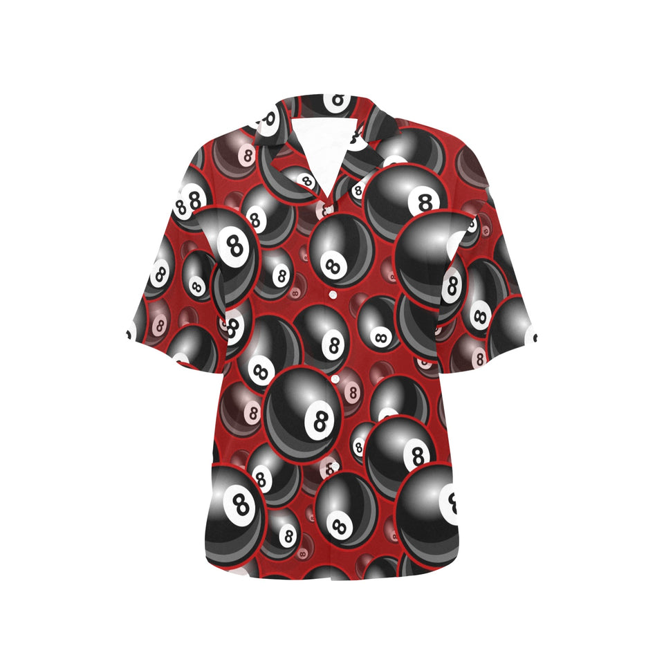 Billiard Ball Pattern Print Design 05 Women's All Over Print Hawaiian Shirt
