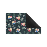 Cute sloths sleeping christmas ball santa hat patt Doormat