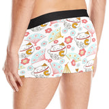 Maneki neko cat fan sakura Men's All Over Print Boxer Briefs Men's Underwear
