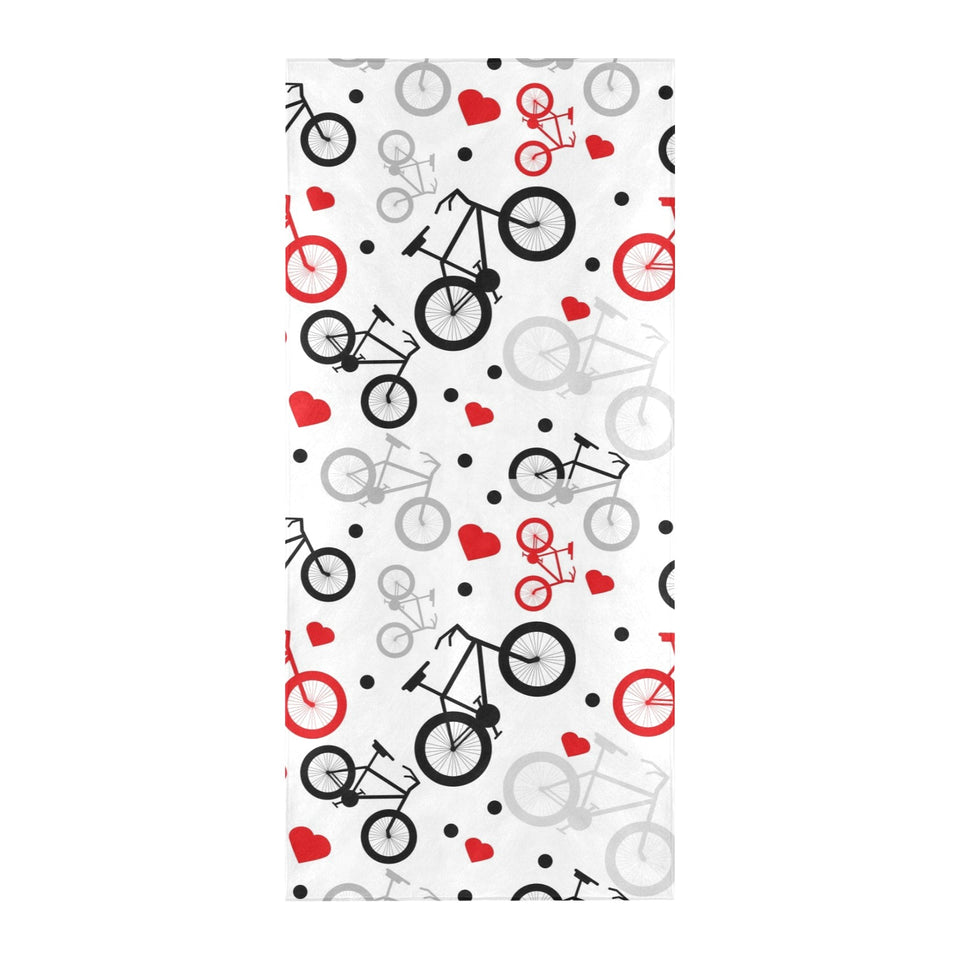 Bicycle Pattern Print Design 04 Beach Towel