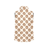 Lion Pattern Print Design 01 Women's Padded Vest