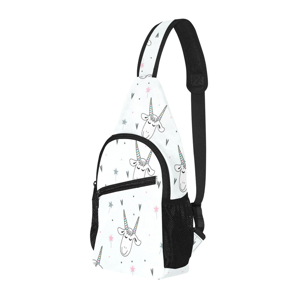 Cute goat design pattern All Over Print Chest Bag