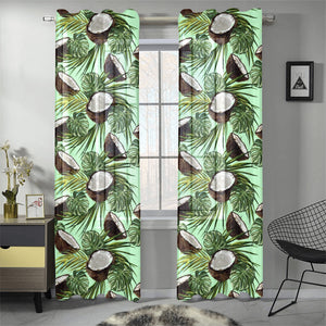 Coconut Pattern Print Design 02 Gauze Curtain