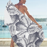 Guava tropical hand drawn pattern Beach Towel