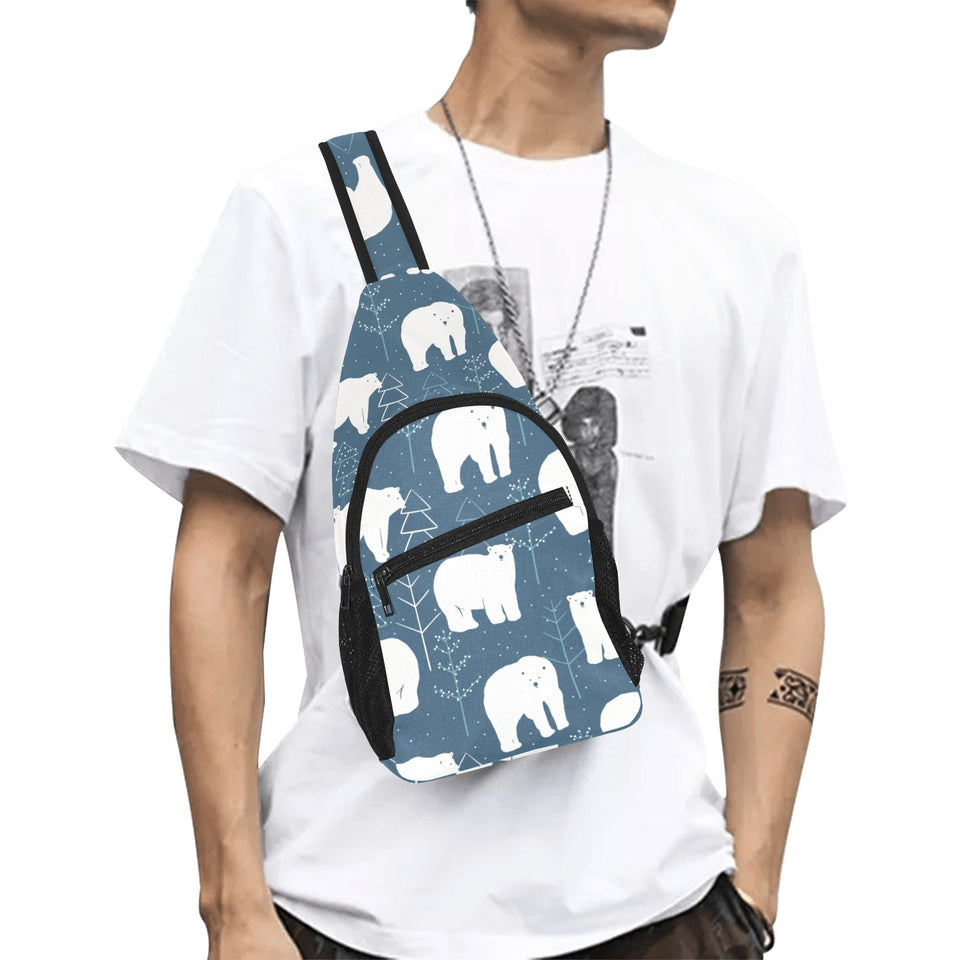 polar bear mother her child pattern All Over Print Chest Bag