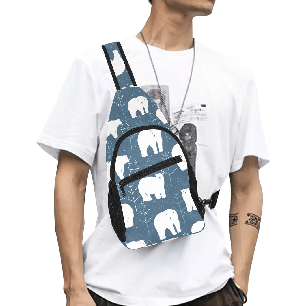 polar bear mother her child pattern All Over Print Chest Bag