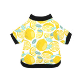 lemon design pattern All Over Print Pet Dog Round Neck Fuzzy Shirt