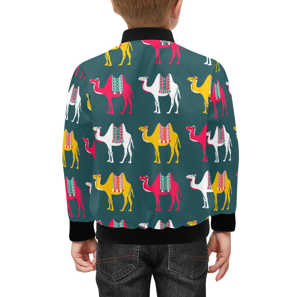 Camel pattern Kids' Boys' Girls' Bomber Jacket
