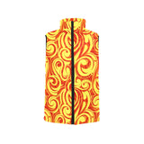 Fire flame design pattern Women's Padded Vest