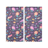 beautiful mermaid Fish jellyfish algae other marin Gauze Curtain