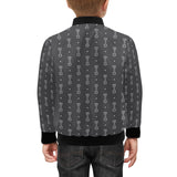 Engine Piston Black Background Pattern Design 02 Kids' Boys' Girls' Bomber Jacket