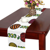 colorful apples leave zebra stripe Table Runner