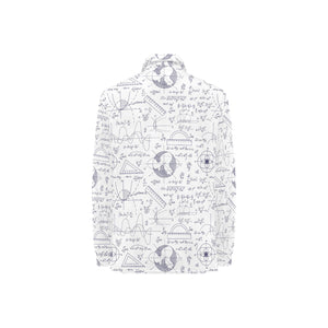 Math Pattern Print Design 03 Women's Long Sleeve Polo Shirt