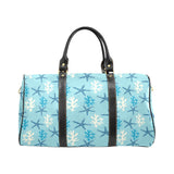 Blue starfish coral reef pattern Travel Bag
