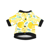 lemon design pattern All Over Print Pet Dog Round Neck Fuzzy Shirt