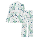 Crocodile diver pattern Men's Long Pajama Set