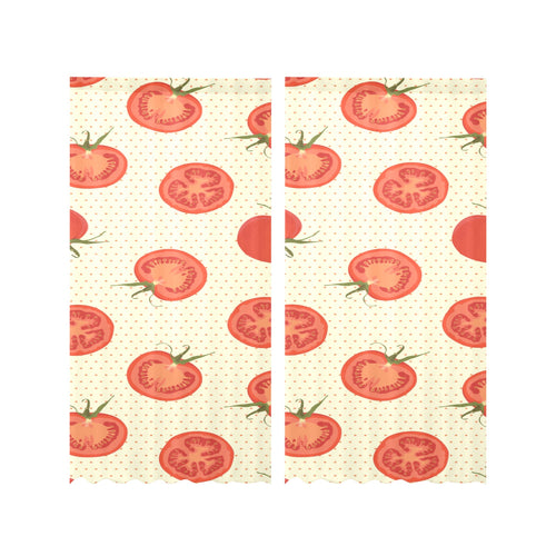 Tomato dot background Gauze Curtain