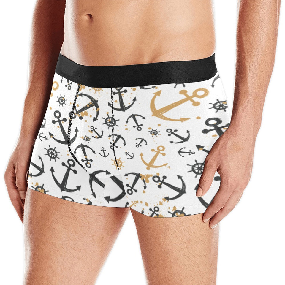 Anchors Rudders pattern Men's All Over Print Boxer Briefs Men's Underwear