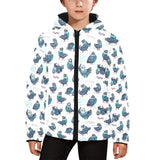 Pigeon Pattern Print Design 02 Kids' Boys' Girls' Padded Hooded Jacket