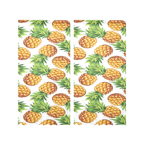 Pineapples design pattern Gauze Curtain
