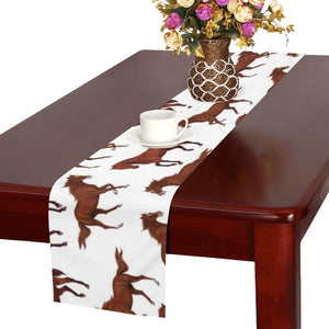 Horses running pattern background Table Runner