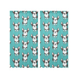 Hand drawn boston terrier dog pattern Gauze Curtain