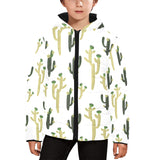 Cute cactus pattern Kids' Boys' Girls' Padded Hooded Jacket