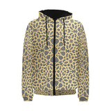 arabic star gold pattern Men's Padded Hooded Jacket