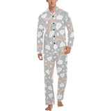 Cute rainbow clound star pattern Men's Long Pajama Set