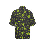 Alien Pattern Print Design 02 Women's All Over Print Hawaiian Shirt