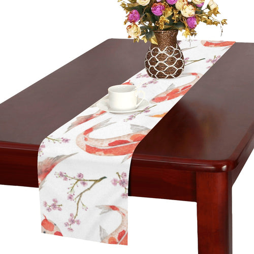 Watercolor Koi Fish Carp Fish pattern Table Runner