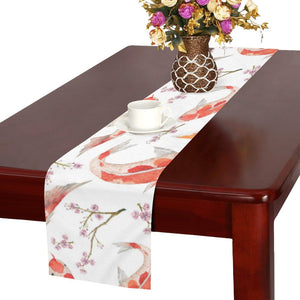 Watercolor Koi Fish Carp Fish pattern Table Runner